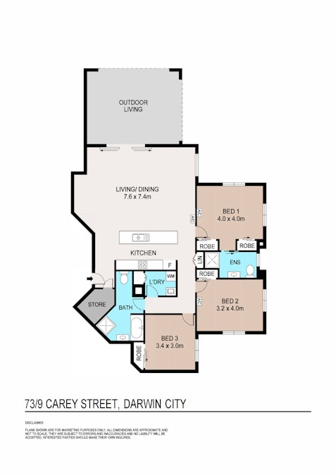 73/9 Carey Street, Darwin City, NT, 0800 - Floorplan 1