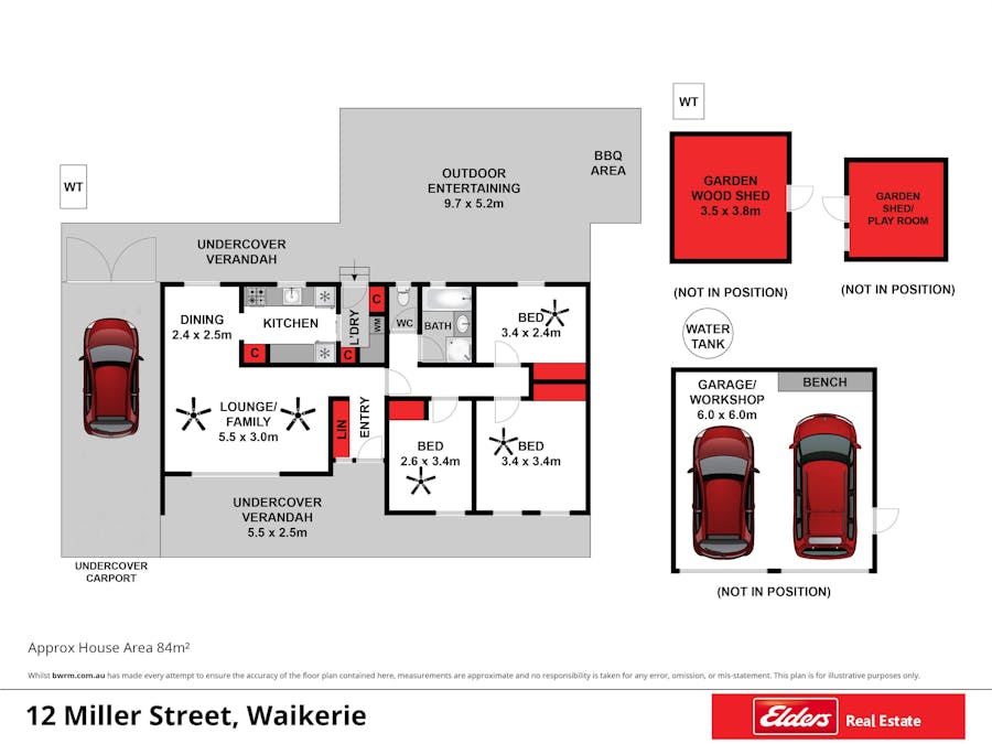 12 Miller Street, Waikerie, SA, 5330 - Floorplan 1