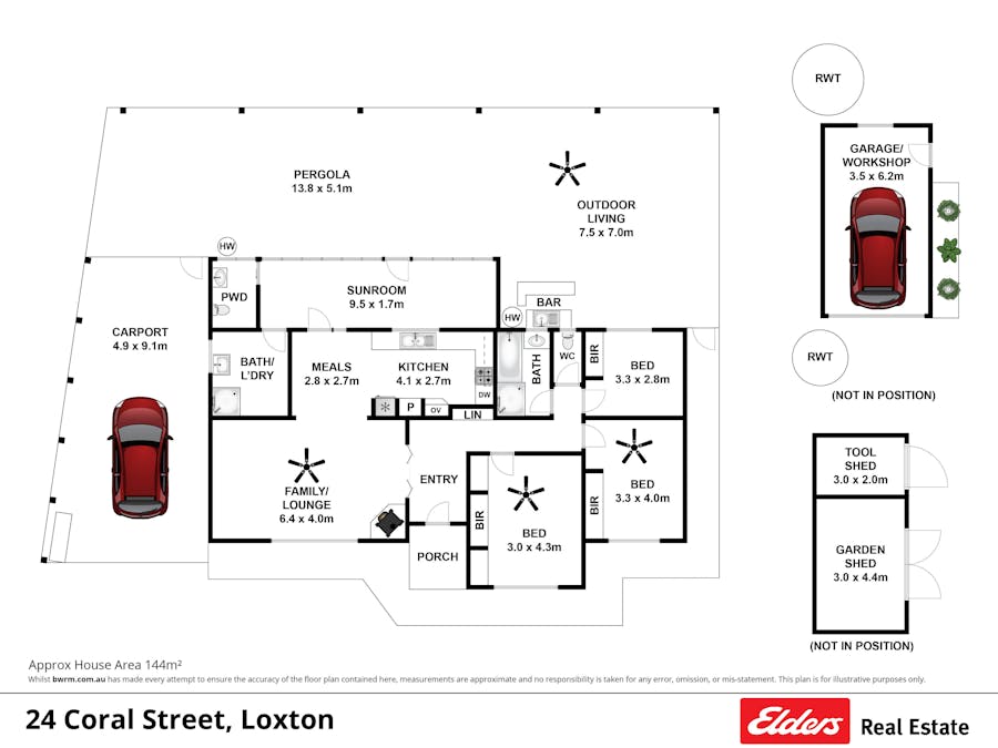 24 Coral Street, Loxton, SA, 5333 - Floorplan 1