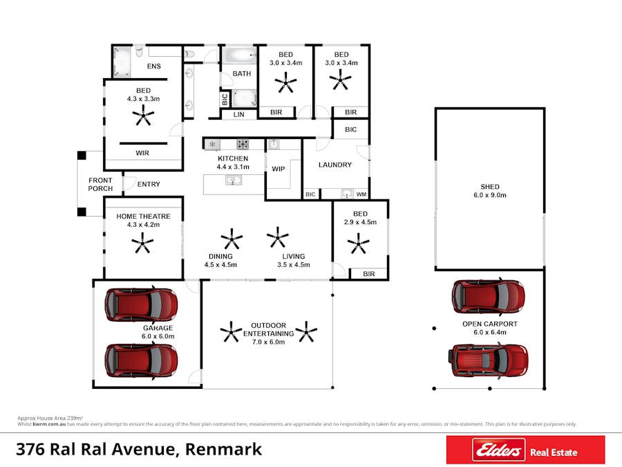 376 Ral Ral Avenue, Renmark, SA, 5341 - Floorplan 1