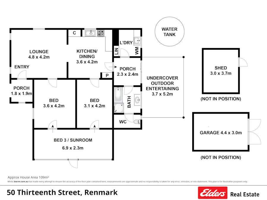 50 Thirteenth Street, Renmark, SA, 5341 - Floorplan 1
