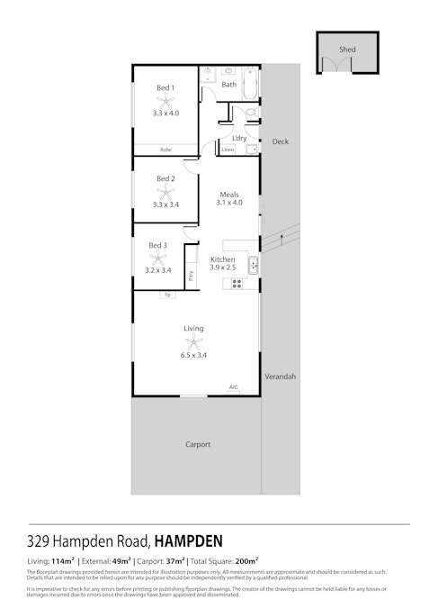 329 Hampden Road, Hampden, SA, 5374 - Floorplan 1