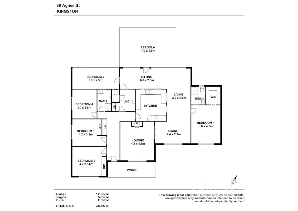 88 Agnes Street, Kingston Se, SA, 5275 - Floorplan 1