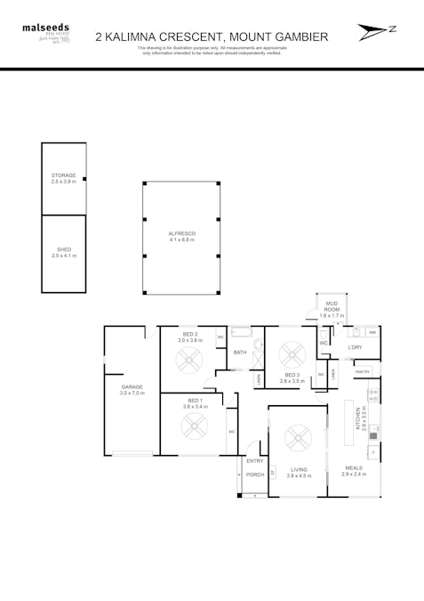 2 Kalimna Crescent, Mount Gambier, SA, 5290 - Floorplan 1