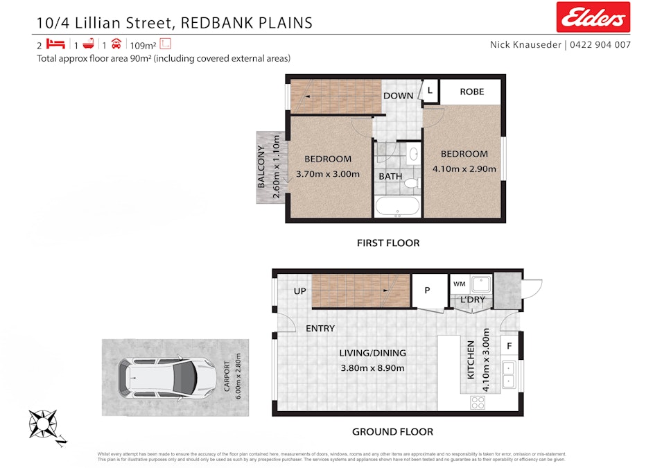 10/4 Lillian Street, Redbank Plains, QLD, 4301 - Floorplan 1