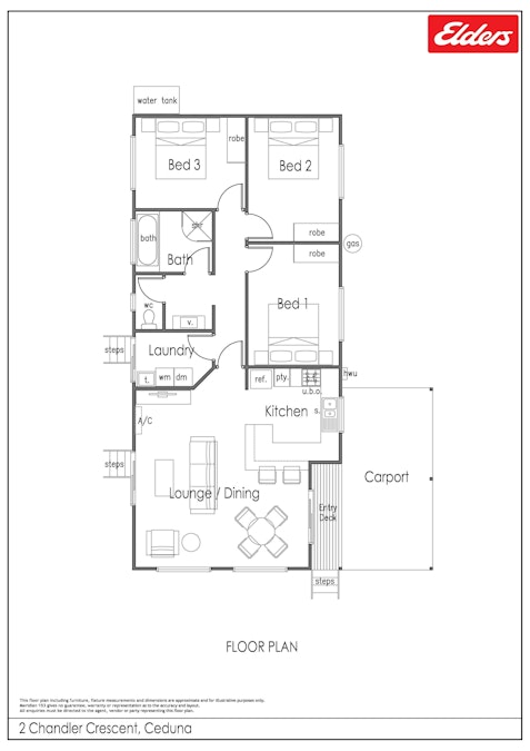 2 Chandler Crescent, Ceduna, SA, 5690 - Floorplan 1