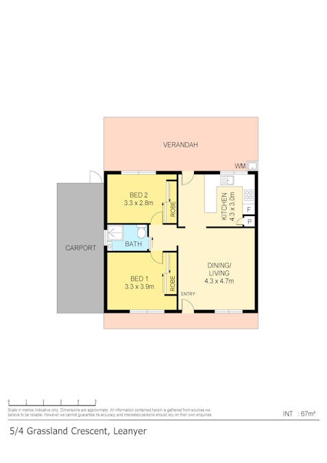 5/4 Grassland Crescent, Leanyer, NT, 0812 - Floorplan 1