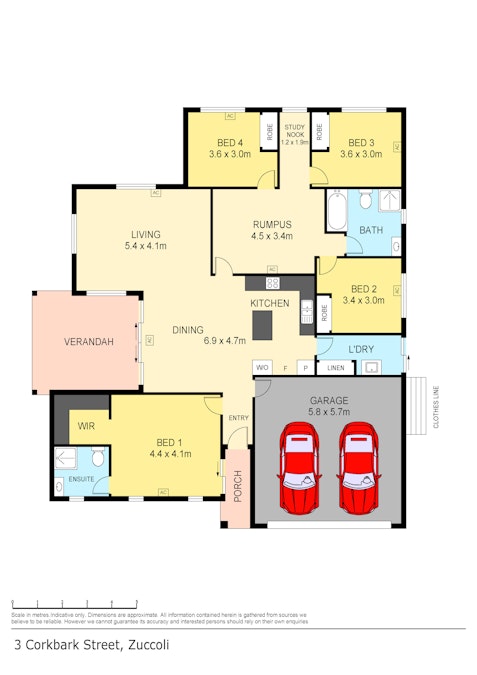 3 Corkbark Street, Zuccoli, NT, 0832 - Floorplan 1