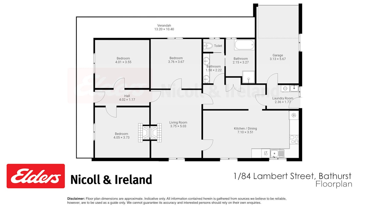 1/84 Lambert Street, Bathurst, NSW, 2795 - Floorplan 1