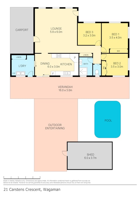 21 Carstens Crescent, Wagaman, NT, 0810 - Floorplan 1