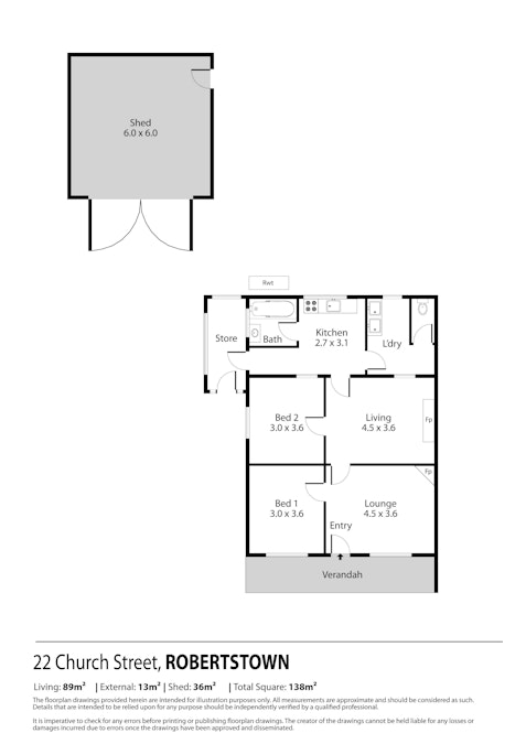 22 Church Street, Robertstown, SA, 5381 - Floorplan 1