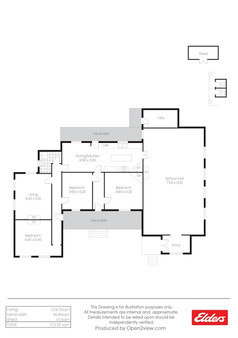 10 Mount Pleasant Road, Burra, SA, 5417 - Floorplan 1