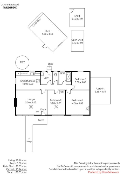 24 Granites Road, Tailem Bend, SA, 5260 - Floorplan 1