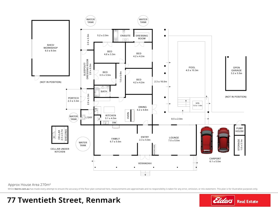 77 Twentieth Street, Renmark, SA, 5341 - Floorplan 1