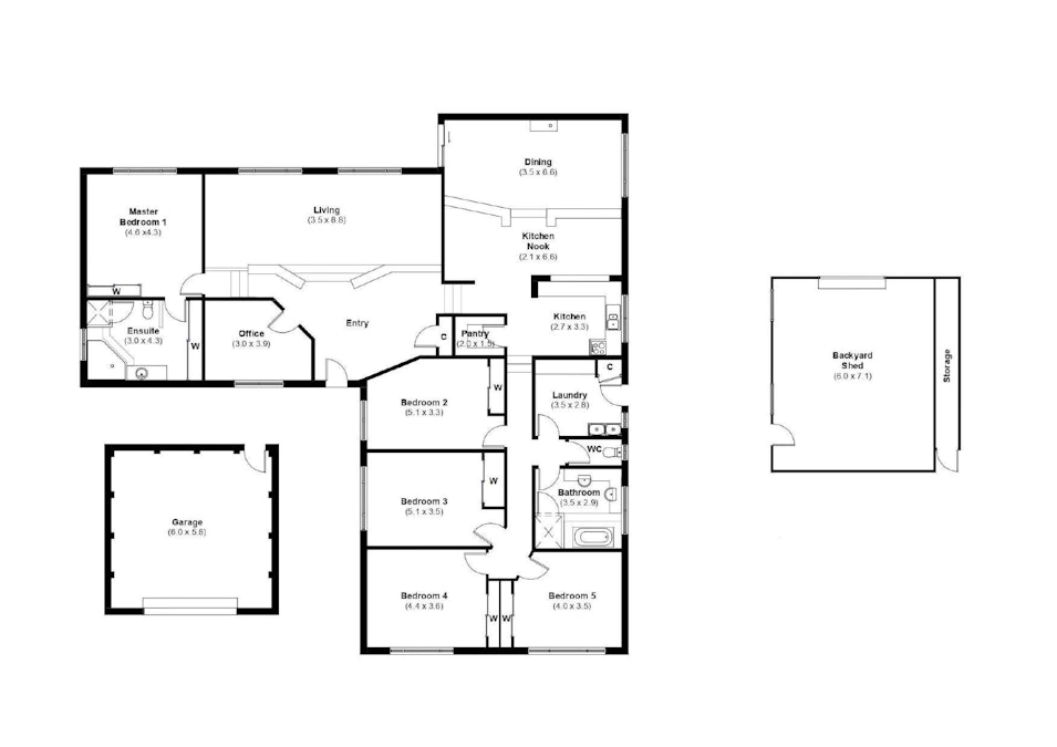 5 Jones Drive, Cobar, NSW, 2835 - Floorplan 1