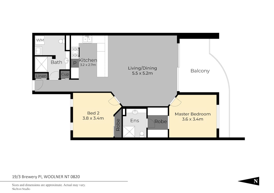 19/3 Brewery Place, Woolner, NT, 0820 - Floorplan 1