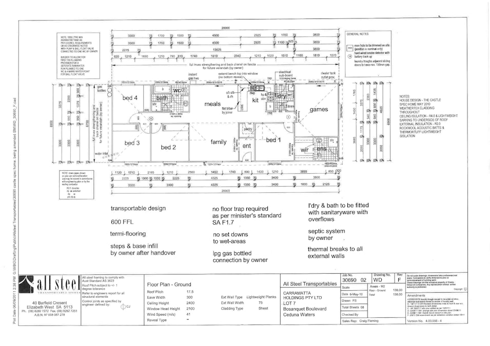 12 Bosanquet Boulevard, Ceduna Waters, SA, 5690 - Floorplan 1