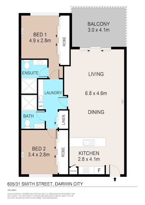 605/31 Smith Street, Darwin City, NT, 0800 - Floorplan 1