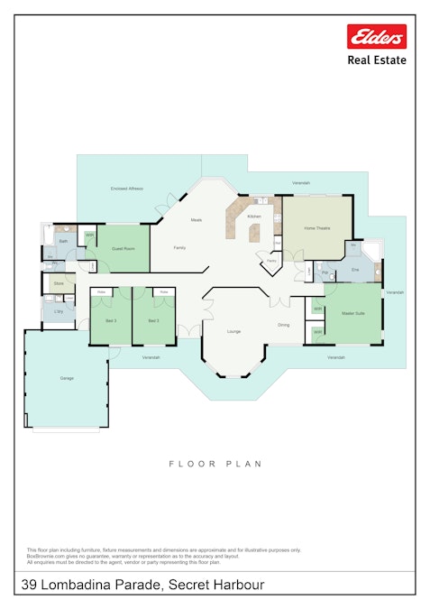 39 Lombadina Parade, Secret Harbour, WA, 6173 - Floorplan 1