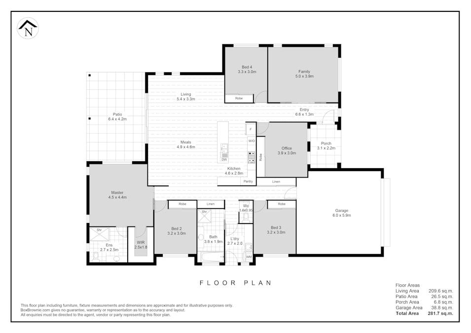 9 Brando Lane, West Gladstone, QLD, 4680 - Floorplan 1