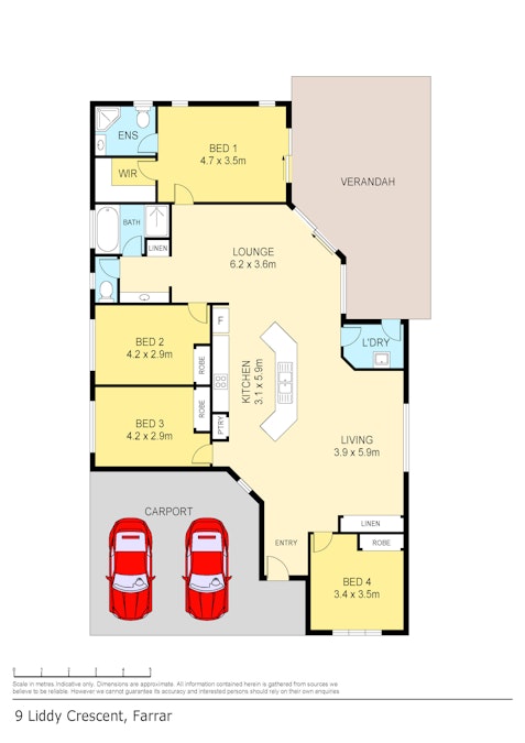 9 Liddy Crescent, Farrar, NT, 0830 - Floorplan 1