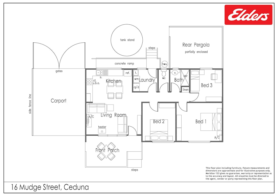 16 Mudge Street, Ceduna, SA, 5690 - Floorplan 1