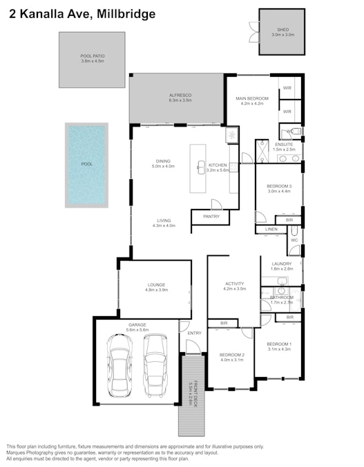 2 Kanalla Avenue, Millbridge, WA, 6232 - Floorplan 1