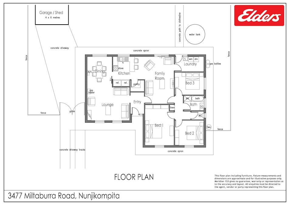 3477 Miltaburra Road, Nunjikompita, SA, 5680 - Floorplan 1