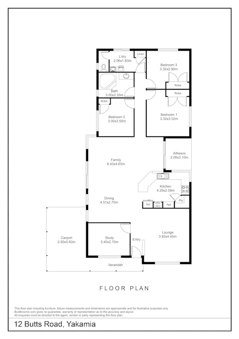 12 Butts Road, Yakamia, WA, 6330 - Floorplan 1