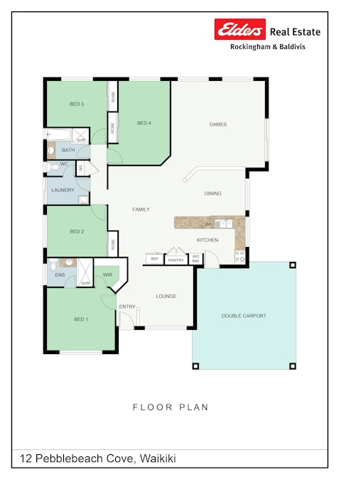 12 Pebblebeach Cove, Waikiki, WA, 6169 - Floorplan 1