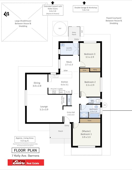 7 Kelly Avenue, Barmera, SA, 5345 - Floorplan 1