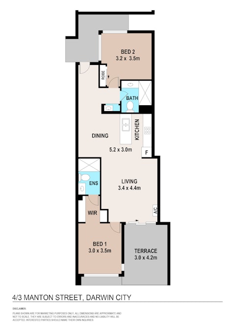 4/3 Manton Street, Darwin City, NT, 0800 - Floorplan 1