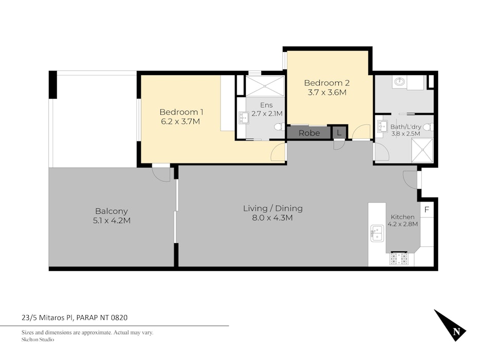 23/5 Mitaros Place, Parap, NT, 0820 - Floorplan 1