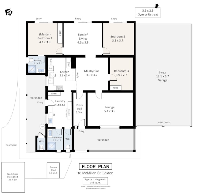 18 Mcmillan Street, Loxton, SA, 5333 - Floorplan 1