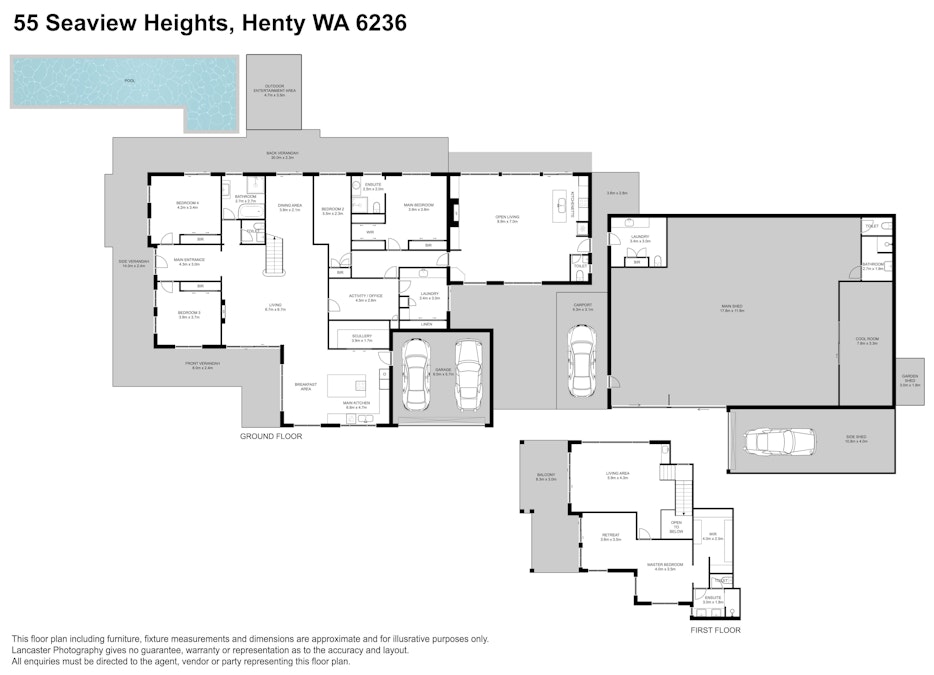 55 Seaview Heights, Henty, WA, 6236 - Floorplan 1