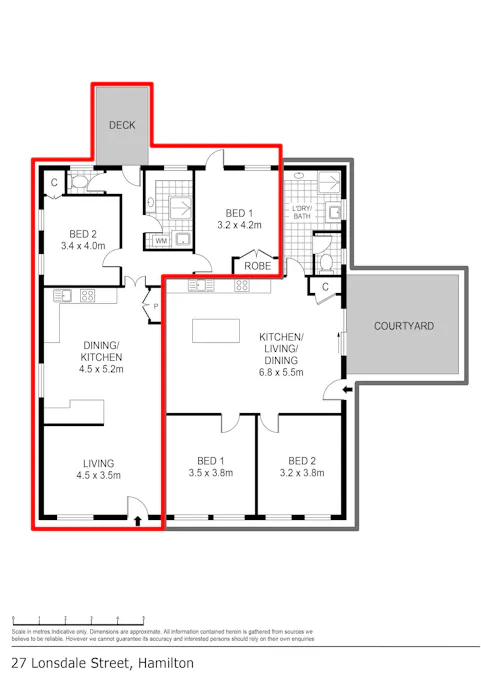 1 & 2/27 Lonsdale Street, Hamilton, VIC, 3300 - Floorplan 1