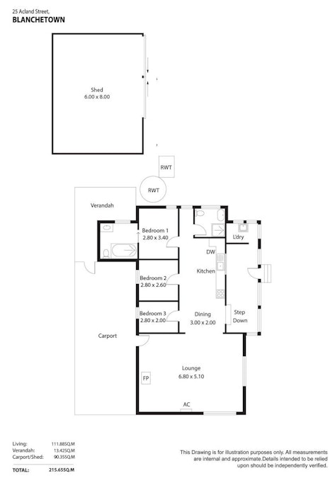 25 Acland Street, Blanchetown, SA, 5357 - Floorplan 1