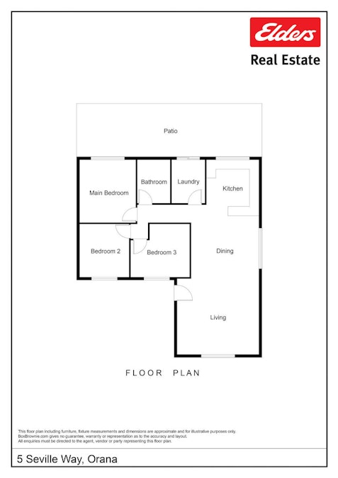 5 Seville Way, Orana, WA, 6330 - Floorplan 1