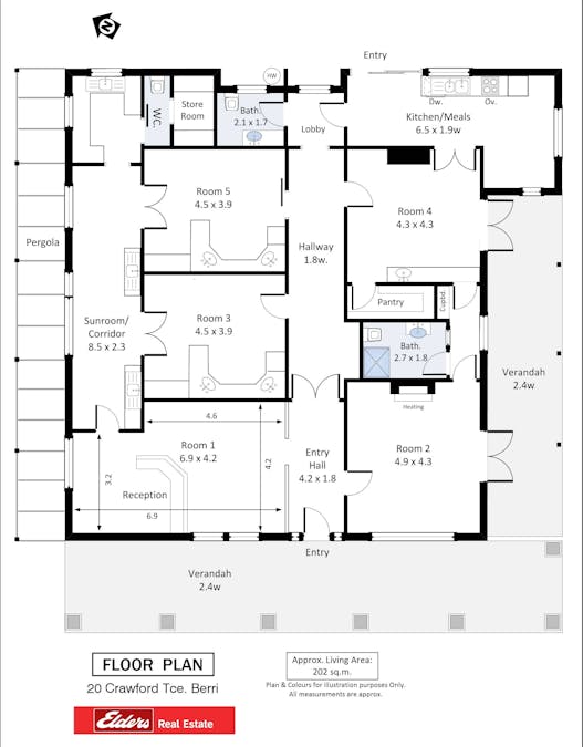 20 Crawford Terrace, Berri, SA, 5343 - Floorplan 1
