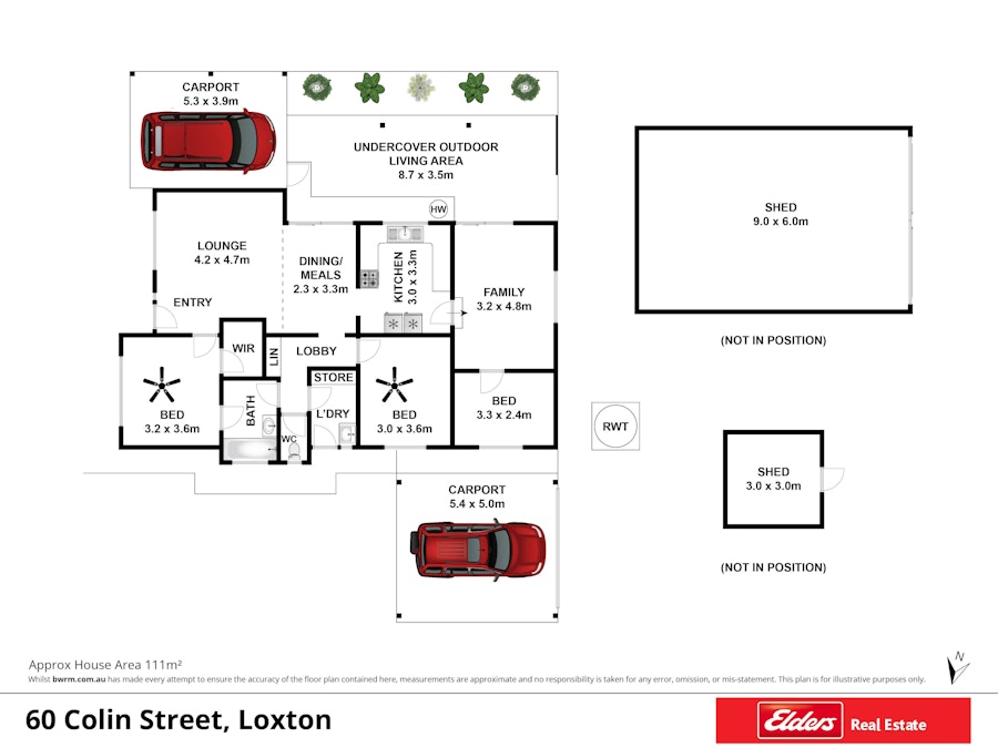 60 Colin Street, Loxton, SA, 5333 - Floorplan 1