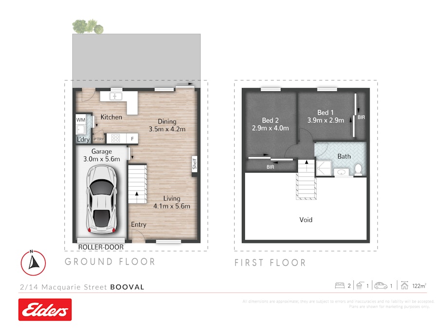 2/14a Macquarie Street, Booval, QLD, 4304 - Floorplan 1