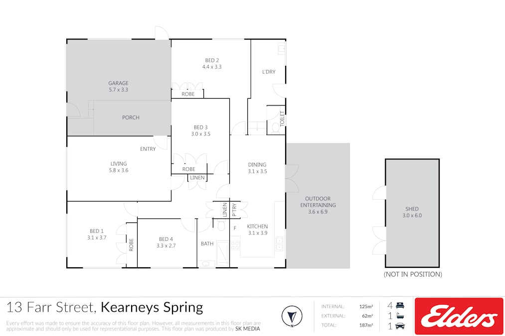 13 Farr Street, Kearneys Spring, QLD, 4350 - Floorplan 1