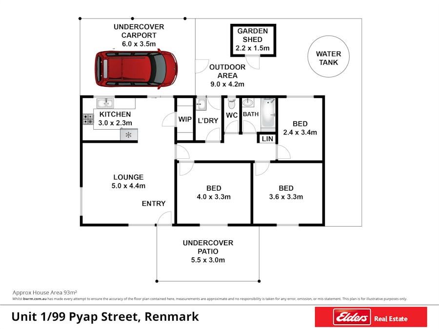 1/99A Pyap Street, Renmark, SA, 5341 - Floorplan 1