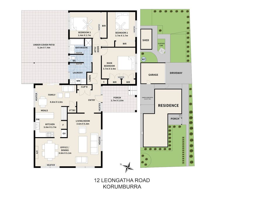 12 Leongatha Road, Korumburra, VIC, 3950 - Floorplan 1