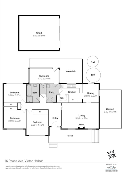 16 Peace Avenue, Victor Harbor, SA, 5211 - Floorplan 1