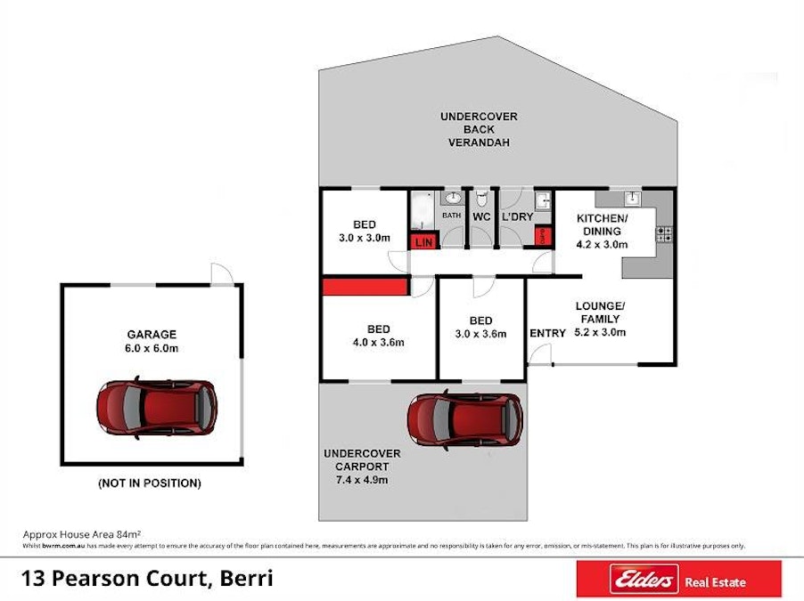 13 Pearson Court, Berri, SA, 5343 - Floorplan 1