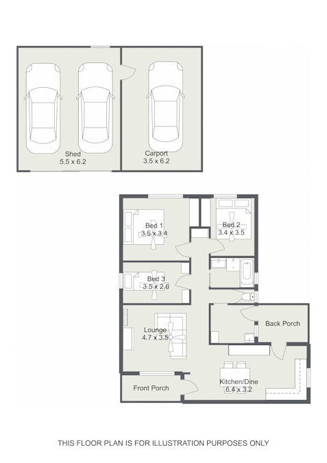 13 Jersey Street, Naracoorte, SA, 5271 - Floorplan 1