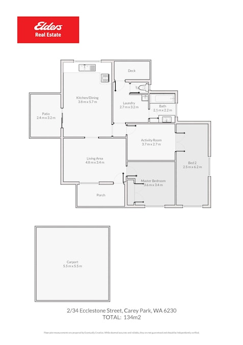 2/34 Ecclestone Street, Carey Park, WA, 6230 - Floorplan 1