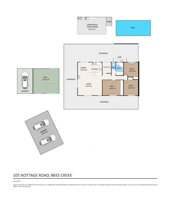 105 Nottage Road, Bees Creek, NT, 0822 - Floorplan 1