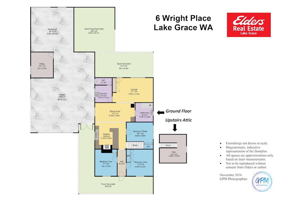 6 Wright Place, Lake Grace, WA, 6353 - Floorplan 1